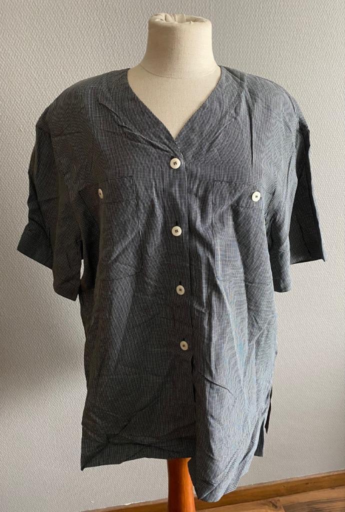 Geruite zijden blouse Bianca maat 44, Bianca, Envoi, Comme neuf, Taille 42/44 (L)