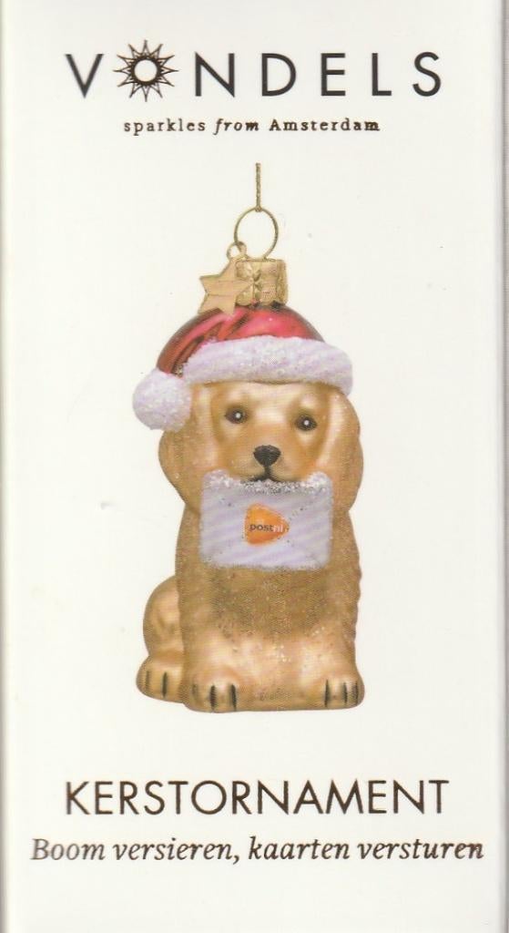 Vondels kerstornament Golden retriever met brief, Enlèvement ou Envoi, Neuf