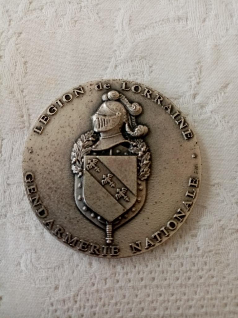 Médaille en bronze Gendarmerie Nationale Légion de Lorraine, Enlèvement ou Envoi, Gendarmerie, Ruban, Médaille ou Ailes