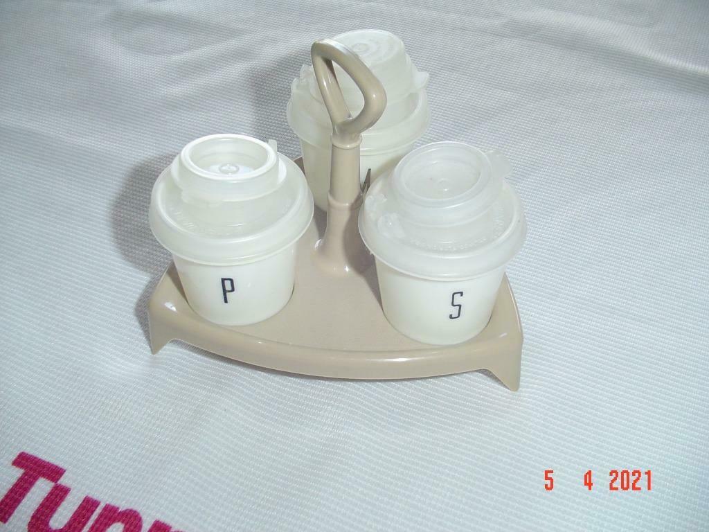 Tupperware vintage peper, zout en mostaard stelletje, Enlèvement ou Envoi, Comme neuf