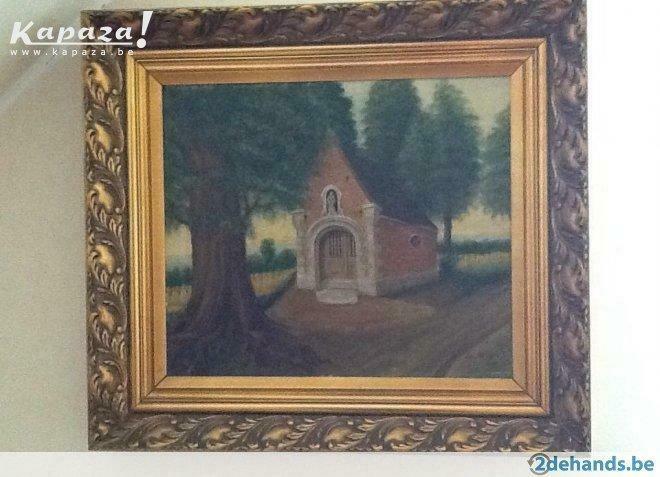 Schilderij : Kapel Sint Andries, Antiek en Kunst, Kunst | Schilderijen | Modern, Ophalen of Verzenden