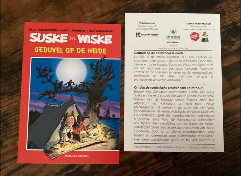 ♦️S&W🗯 Kartonnen reclame kaartje GEDUVEL OP DE HEIDE, Verzenden, Zo goed als nieuw