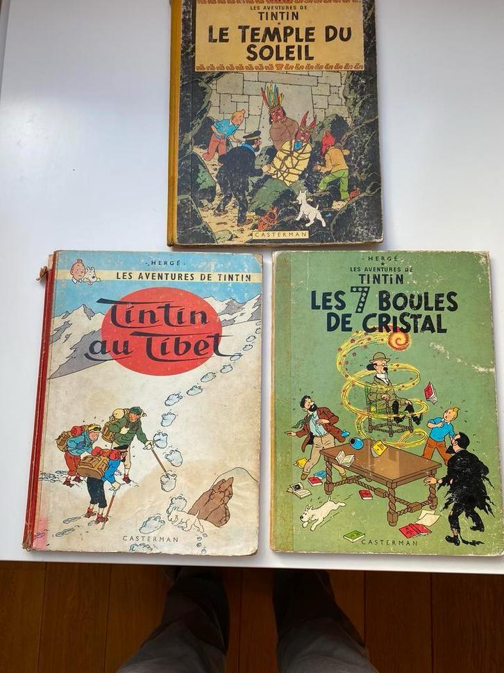 2 BD Tintin - Editions 1948 et 1949, Livres, Enlèvement, Utilisé