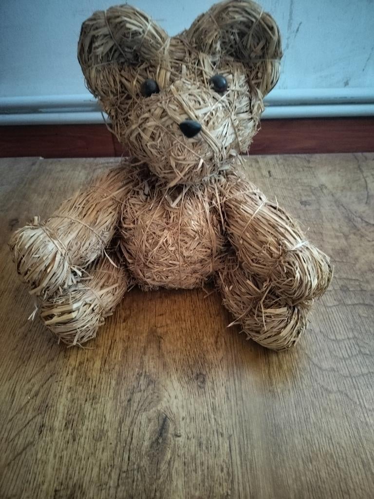 Ours en peluche en paille, Enlèvement ou Envoi, Comme neuf