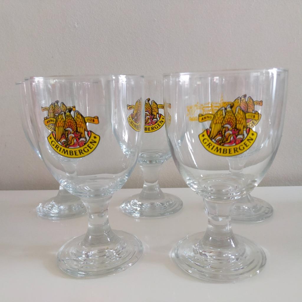 3 verres Verre de marque de bière de brasserie Grimbergen, Collections, Enlèvement ou Envoi, Comme neuf, Verre à bière