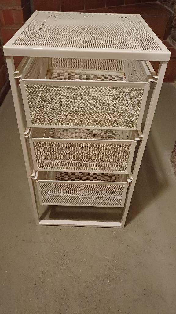 Table de chevet - Caisson à tiroirs, blanc, Huis en Inrichting, Slaapkamer | Nachtkastjes, Gebruikt, 55 tot 70 cm, Minder dan 45 cm