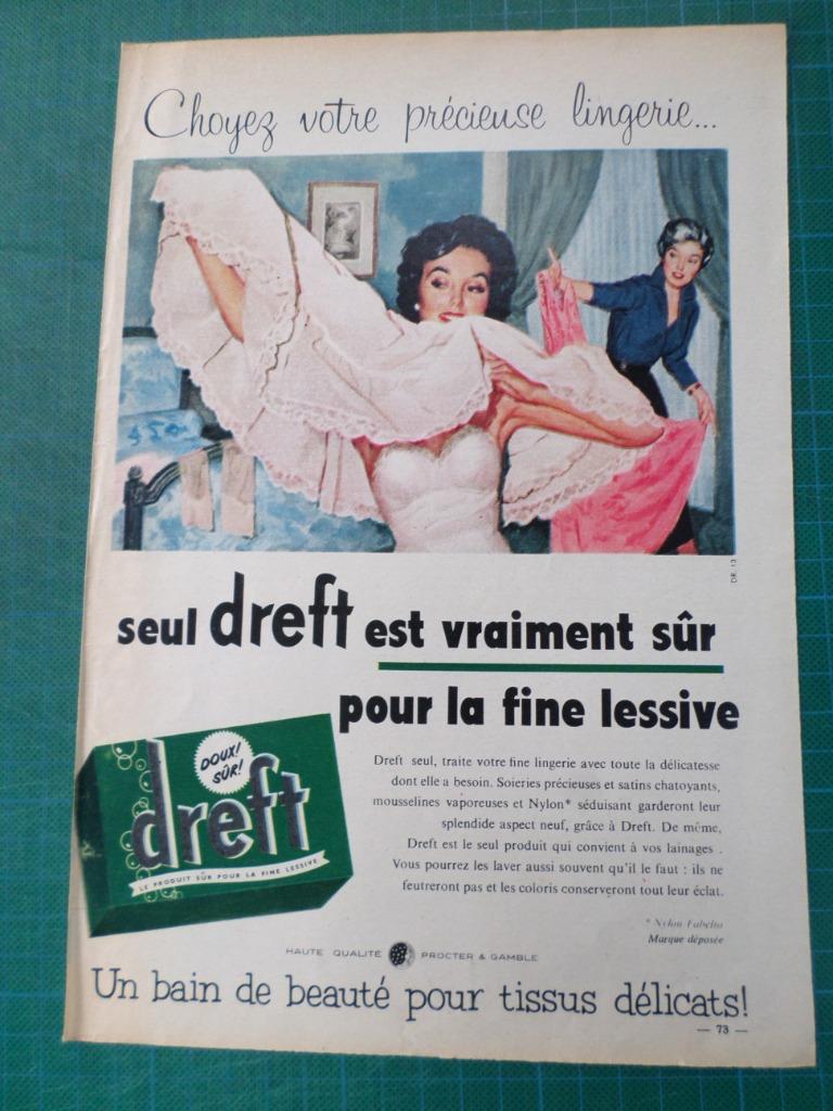 Dreft lessive - publicité papier - 1958, Verzamelen, Ophalen of Verzenden, Gebruikt, Overige typen