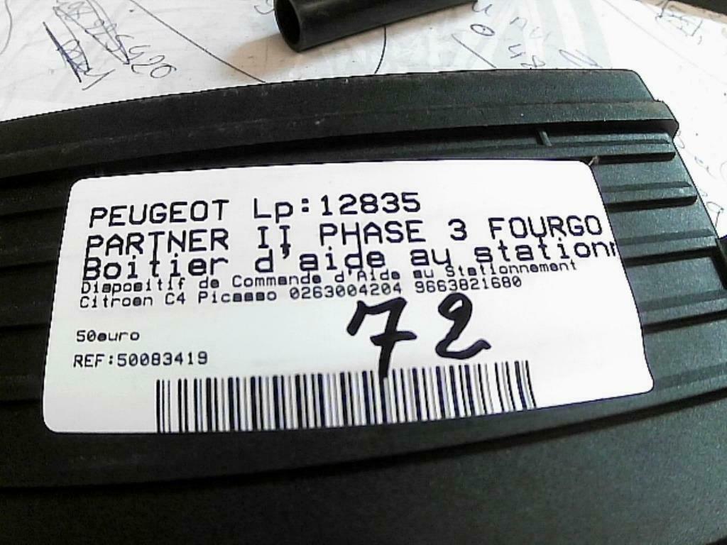 Boitier aide stationnement Peugeot Partner 9663821680 (72), Enlèvement ou Envoi, Utilisé, Peugeot