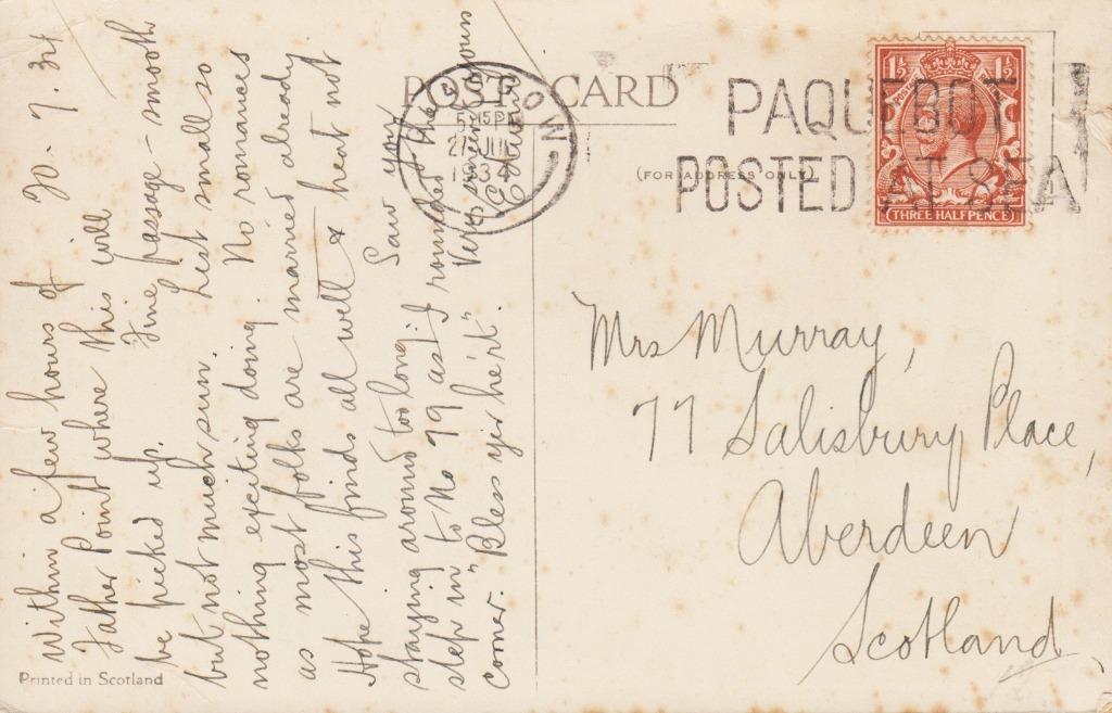 1924 - GROOT-BRITTANNIË - George V [Y&T 161] + GLASGOW, Verzenden, Gestempeld