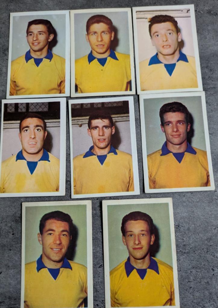 VOETBAL UNION S.G. KAARTEN 8X MAPLE LEAF GUM 1962/1963 PREN, Verzenden