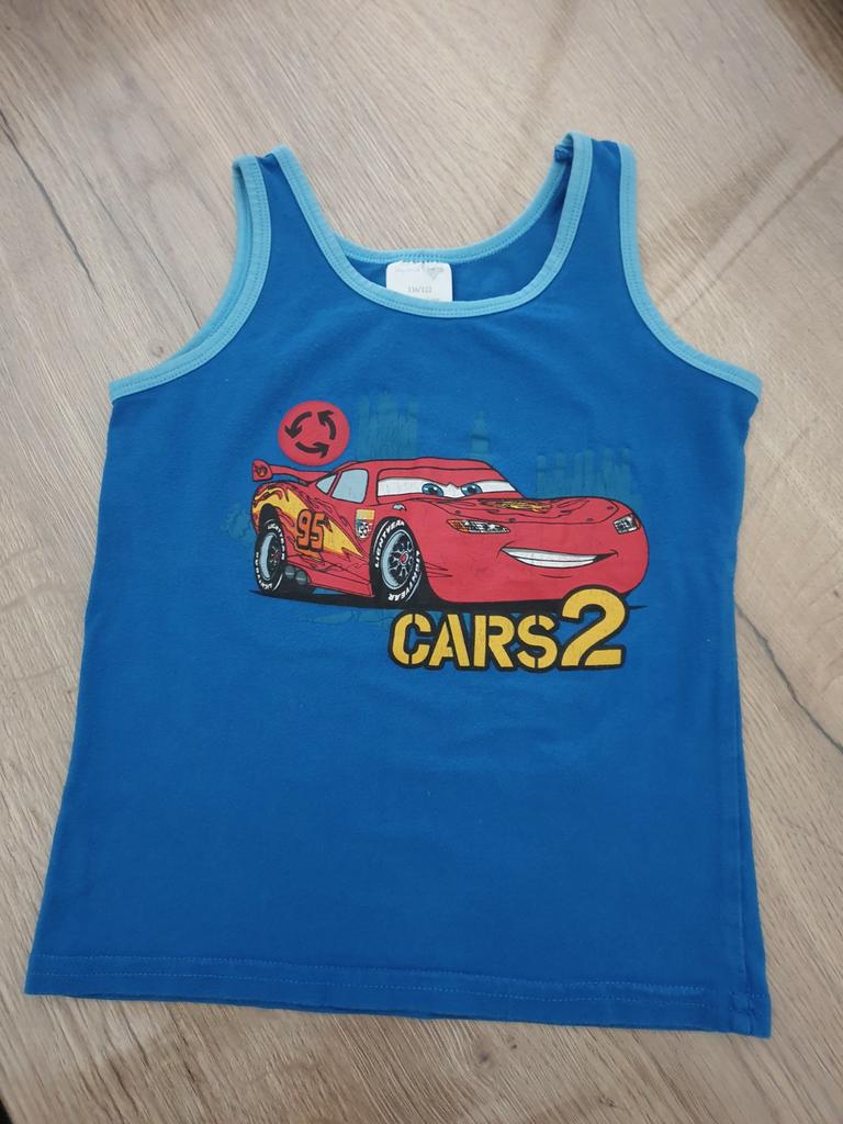 Blauw onderhemdje cars Disney Bliksem McQueen maat 116 / 122, Kinderen en Baby's, Ophalen of Verzenden, Zo goed als nieuw