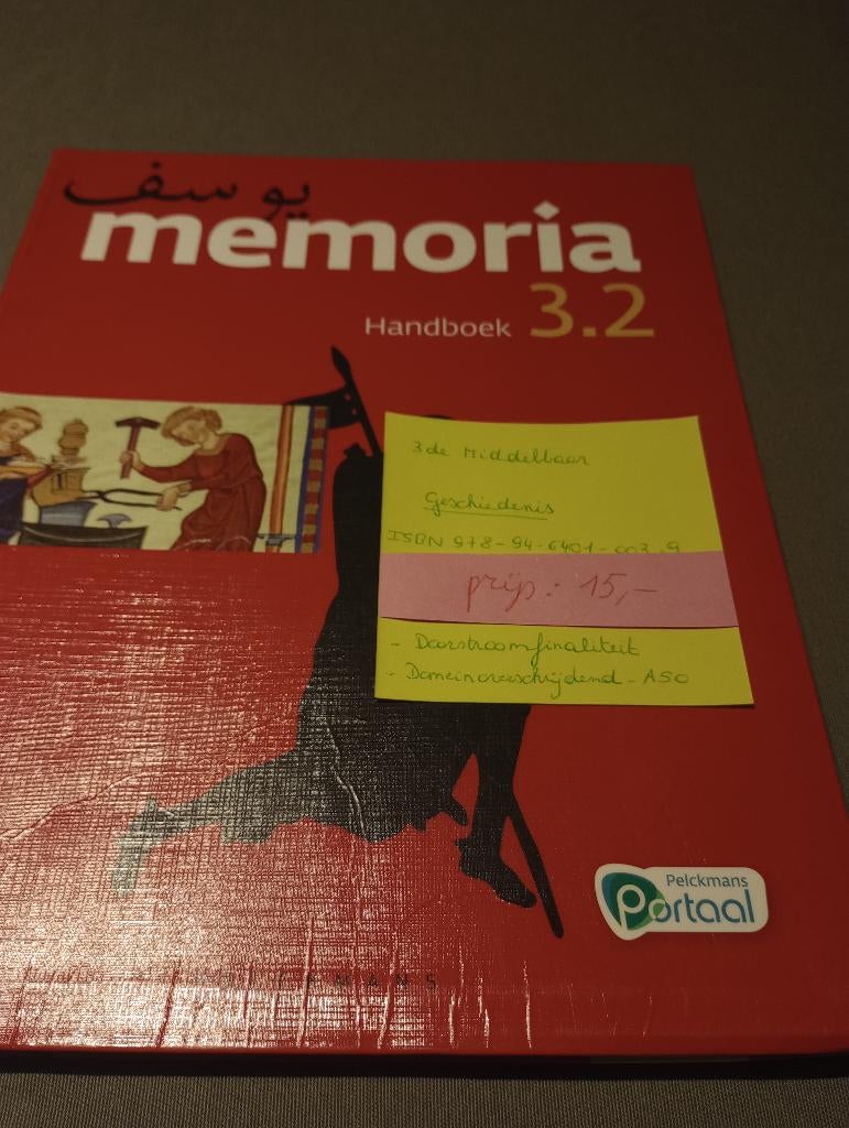 MEMORIA 3.2 geschiedenis 3de middelbaar, Boeken, ASO, Geschiedenis, Ophalen of Verzenden, Zo goed als nieuw