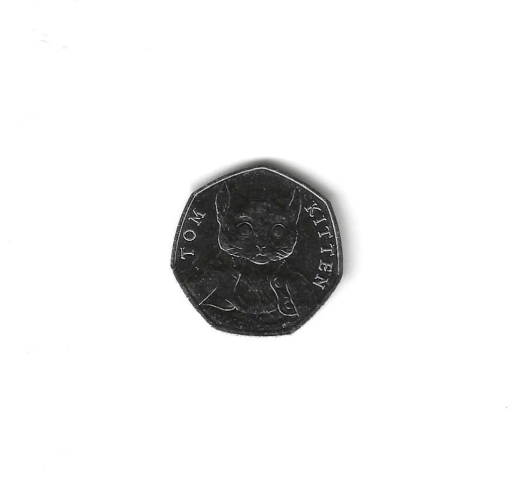Groot-Brittannië, 50 Pence 2017, Tom Kitten., Ophalen of Verzenden, Overige landen, Losse munt