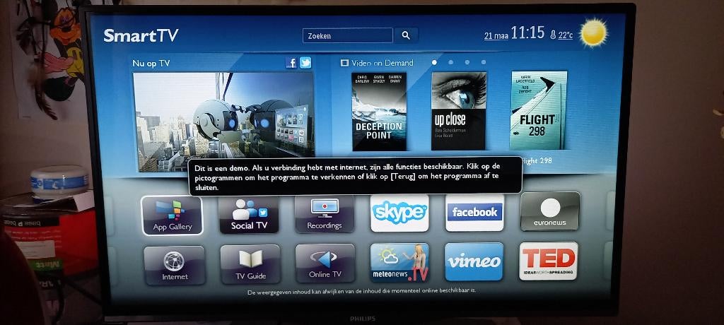 TV LED PHILIPS EN BON ÉTAT 84 CM, Philips, LED, Enlèvement, Full HD (1080p)