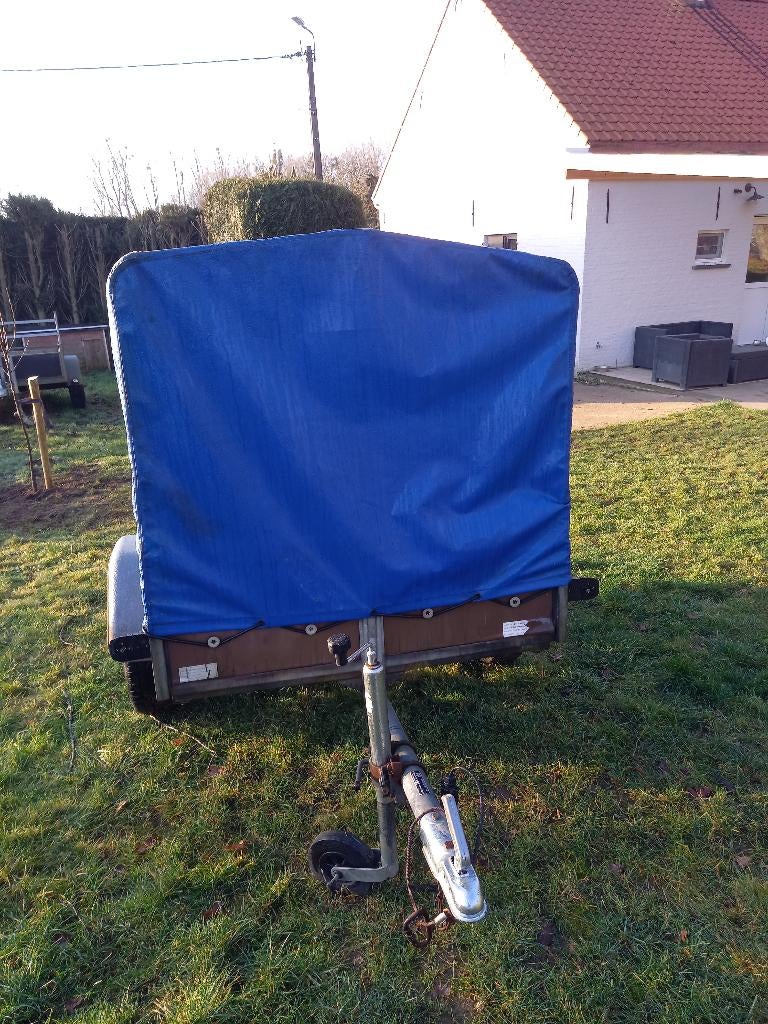 Saris aanhangwagen met 2 reservewielen en disselslot, Ophalen, Gebruikt