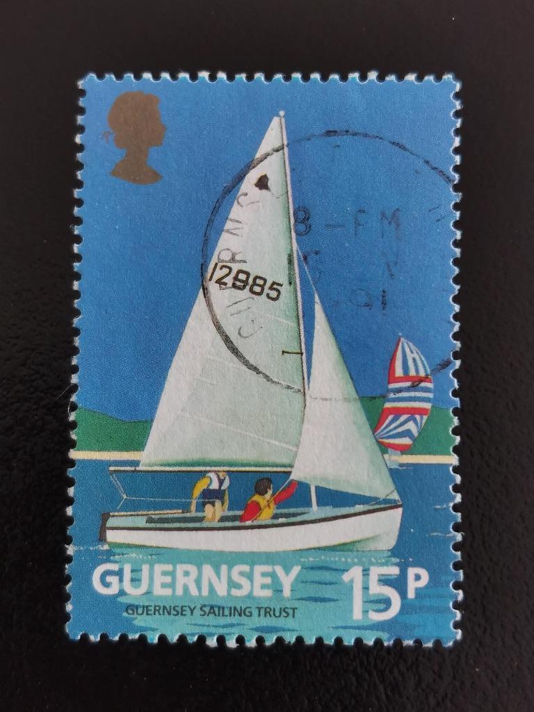 Guernsey / Kanaaleilanden 1991 - zeilboot, Ophalen of Verzenden, Gestempeld