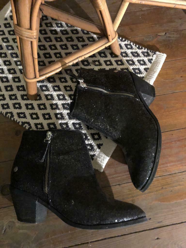 Glitter boots laarsjes, Enlèvement ou Envoi, Comme neuf, Boots et Botinnes, Noir