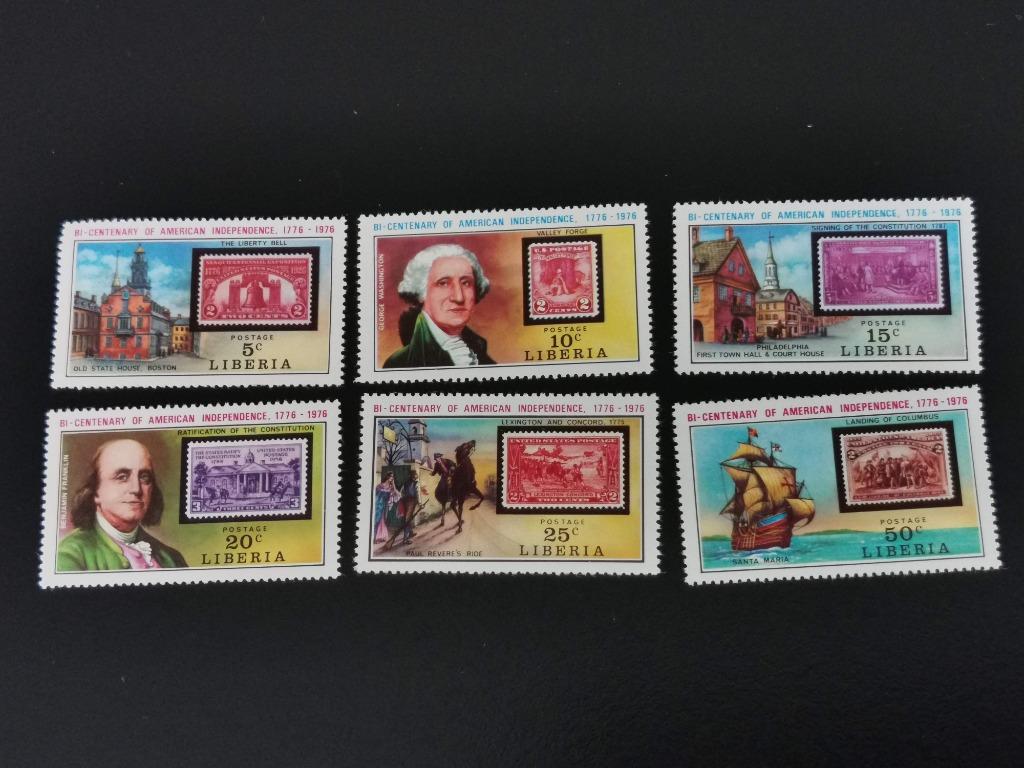 Liberia 1975 - 200 jaar Onafhankelijkheid VS - presidenten *, Postzegels en Munten, Ophalen of Verzenden, Overige landen, Postfris