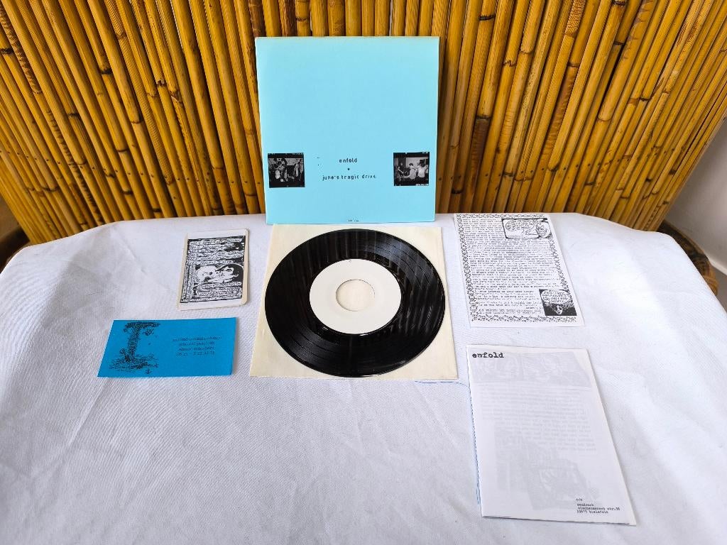45t 7" Enfold/June's Tragic Drive zwart vinyl 1998, emo, Ophalen of Verzenden, Gebruikt