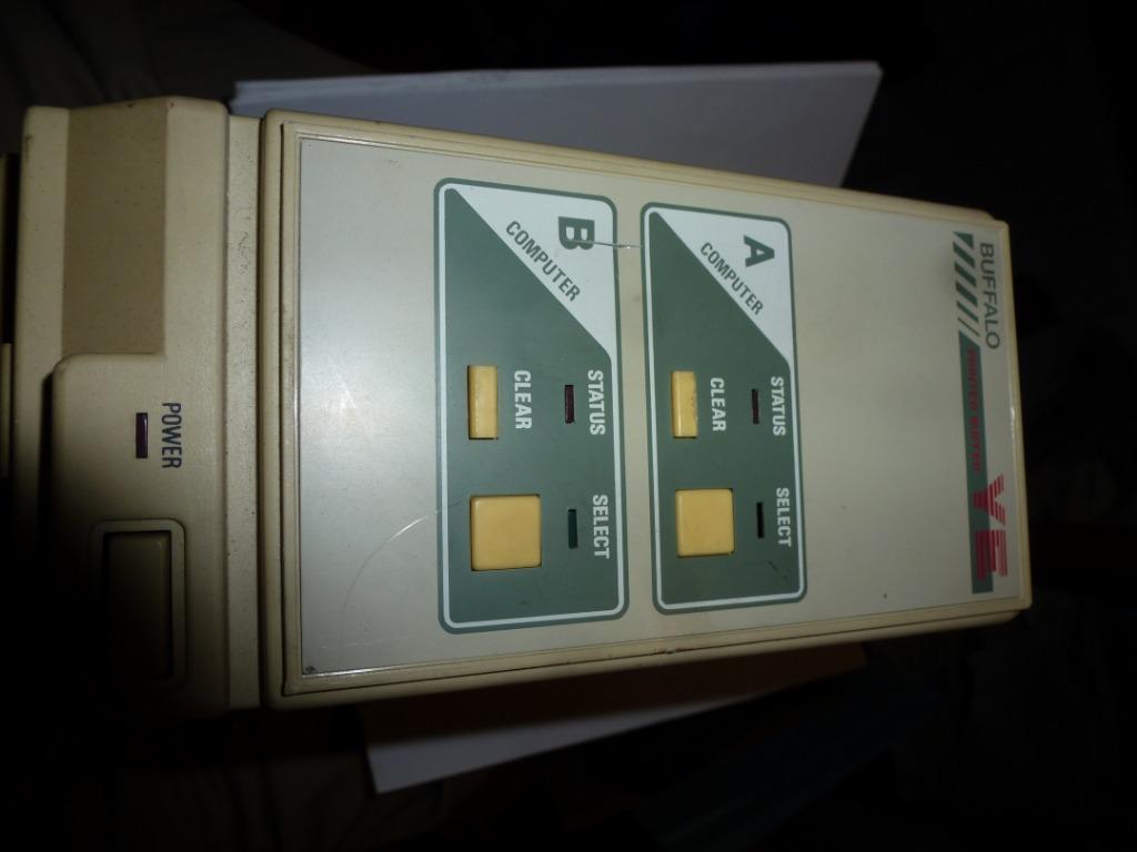 Vintage printerswitch Buffalo 2 PC naar 1 printer, Ophalen of Verzenden, Gebruikt, Overige typen