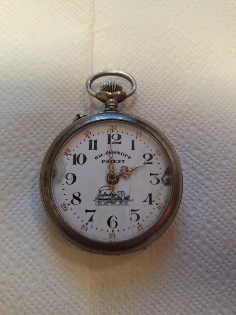Roskopf zakhorloge spoorwegen. Niet werkend, Ophalen