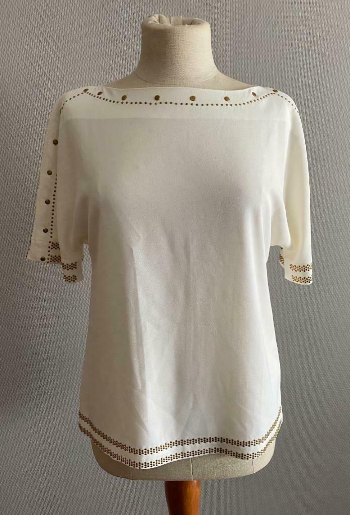 Ecru topje met studs Orfeo Negro maat S - NIEUW, Verzenden, Beige, Orfeo Negro, Nieuw