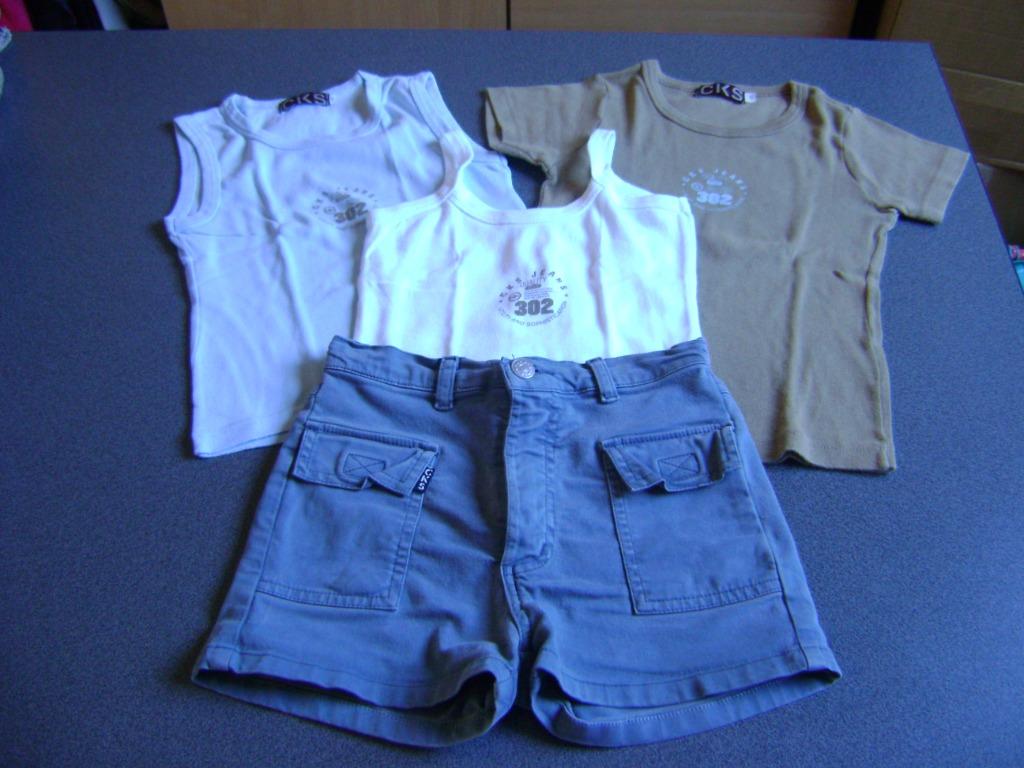 CKS : shortje en 3 t-shirts in maat 116, Meisje, CKS., Ophalen of Verzenden, Zo goed als nieuw