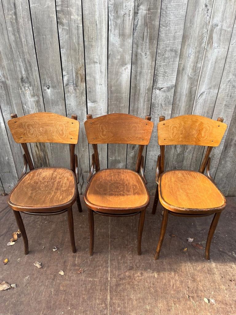 Chaises de café TON brunes vintage d'après-guerre | 12 pcs, Enlèvement ou Envoi