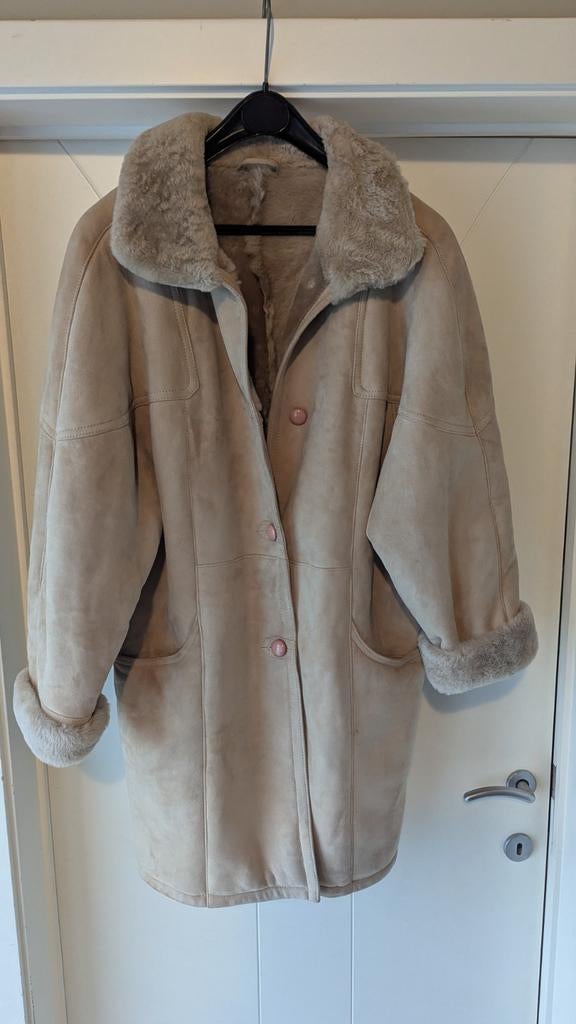Binefar Piel vintage mantel omgekeerde schaap, Enlèvement ou Envoi, Taille 42/44 (L)