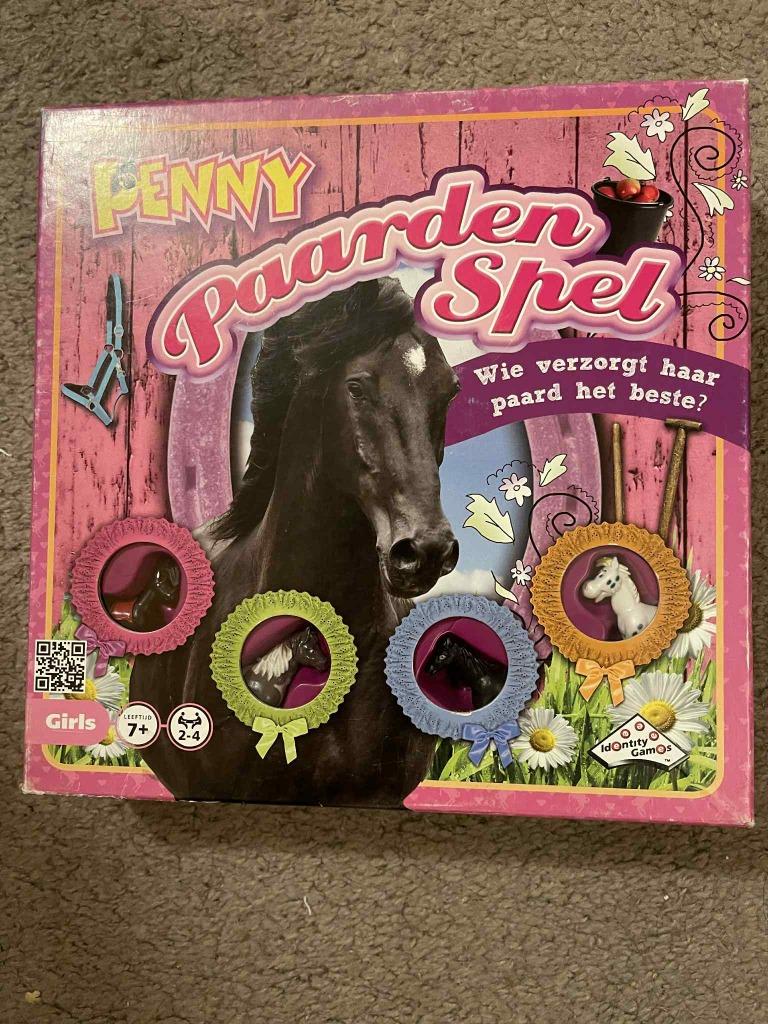 Bordspel Penny paardenspel, Hobby en Vrije tijd, Gezelschapsspellen | Bordspellen, Drie of vier spelers, Ophalen of Verzenden