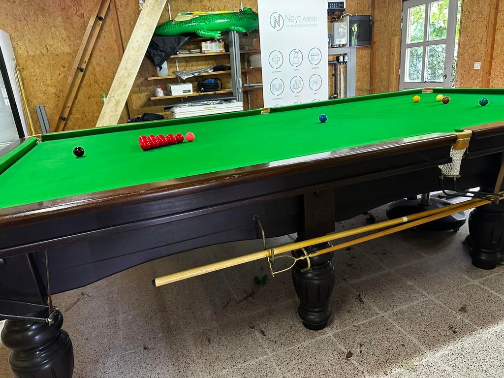 snookertafel Riley, model Aristocrat 1500€ 12 inch., Ophalen, Zo goed als nieuw, Snookertafel