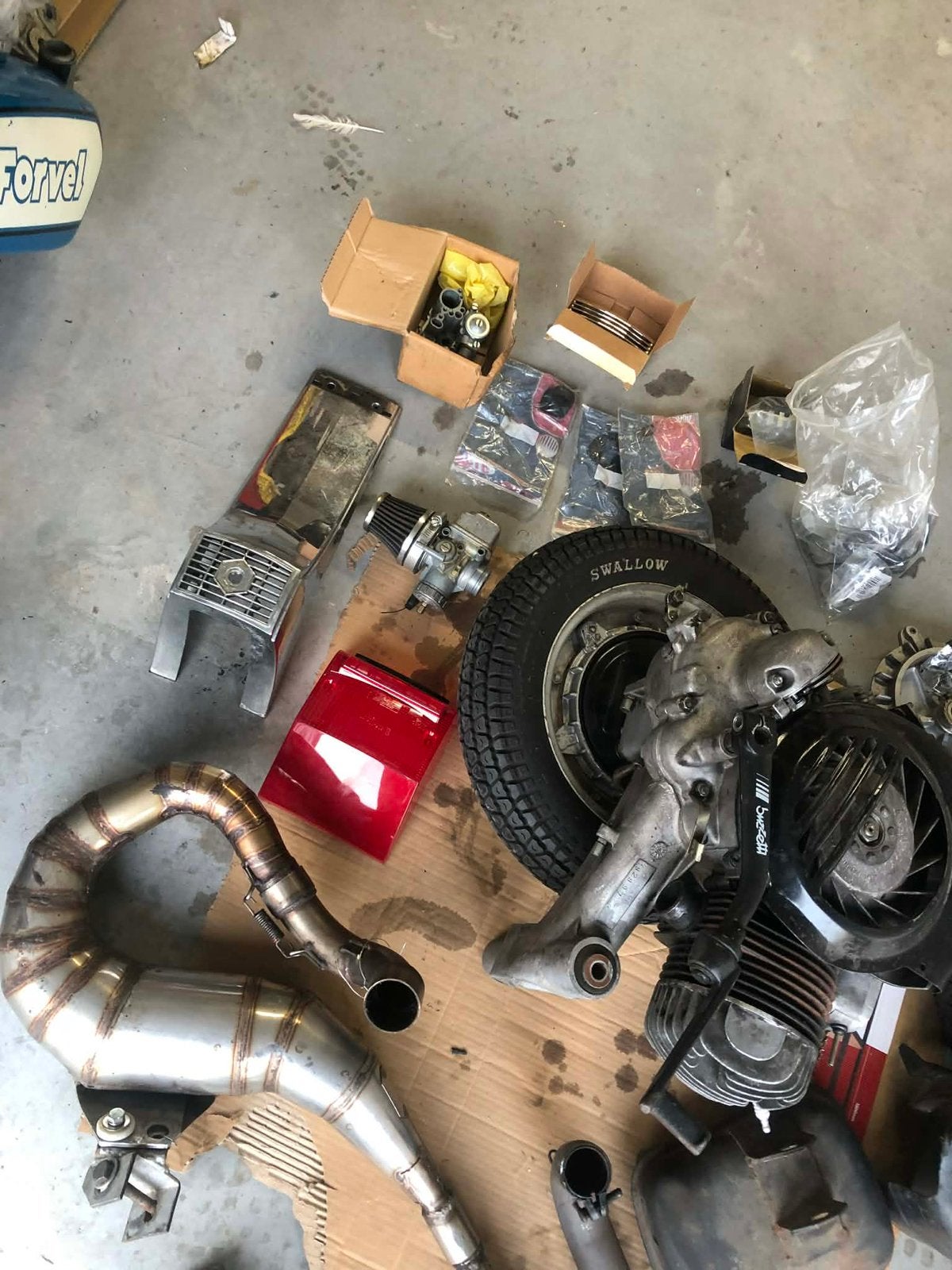 motor met onderdelen vespa 125cc, Motos, Enlèvement, Utilisé