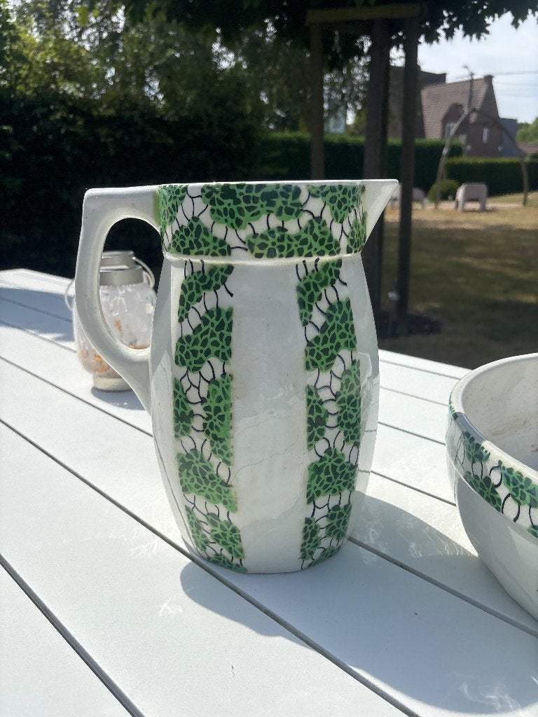 Oude waskom en kan, Ophalen