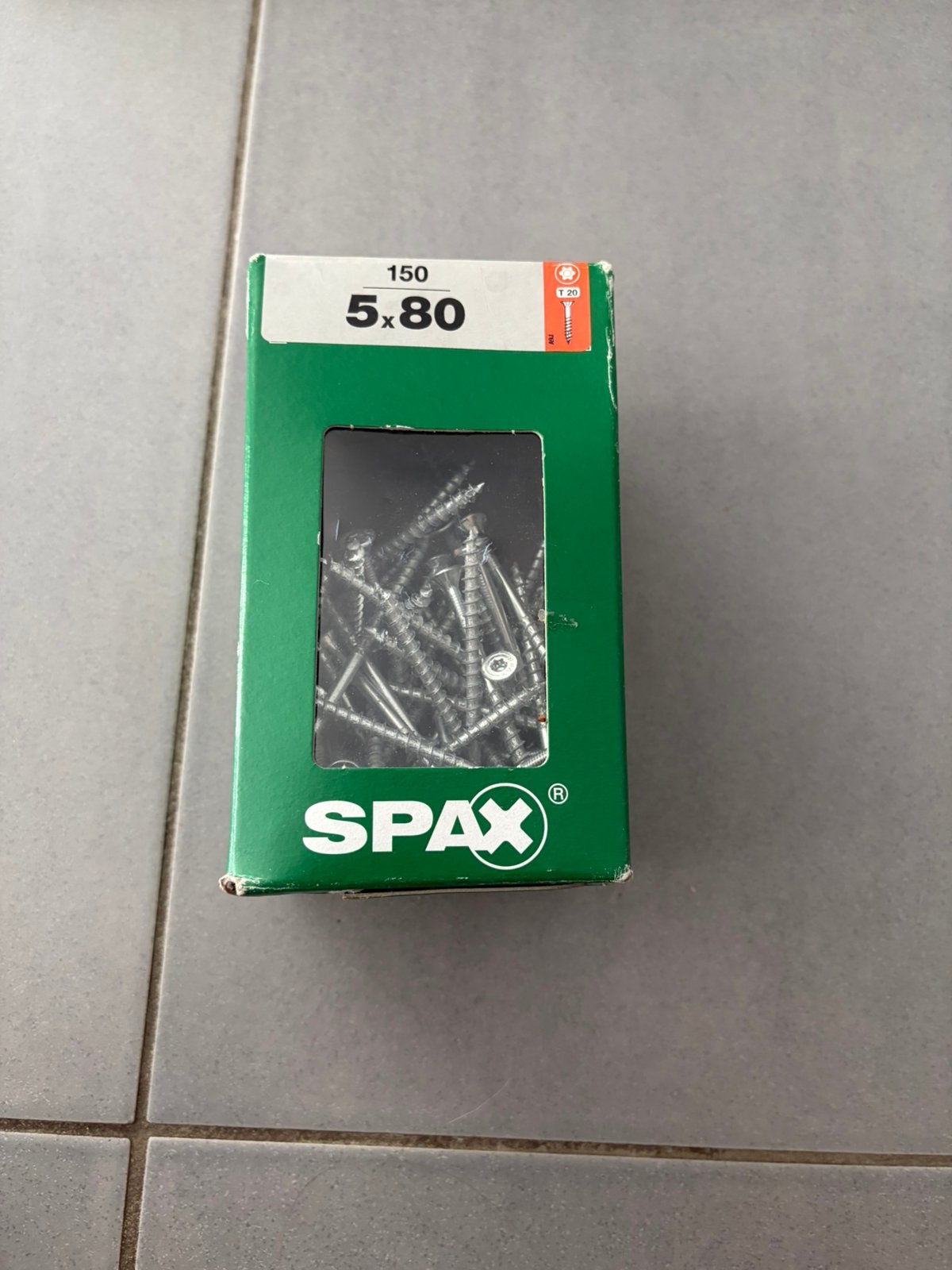 SPAX schroeven 5x80 mm – 110 stuks – T20 Torx, Ophalen of Verzenden, Zo goed als nieuw, Schroeven