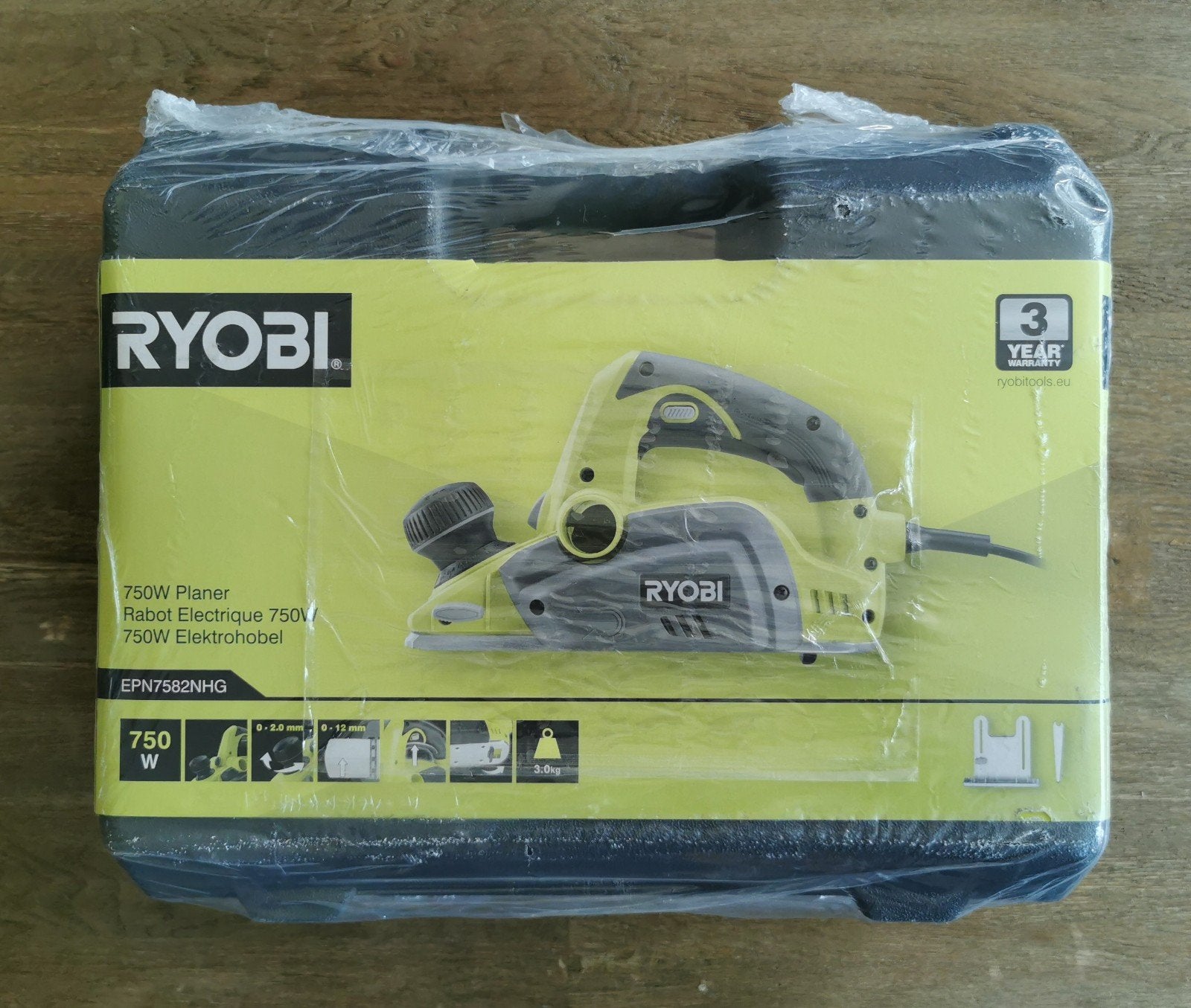 Rabot Filaire 750 W RYOBI Neuf, Bricolage & Construction, Enlèvement ou Envoi, Neuf, Électrique