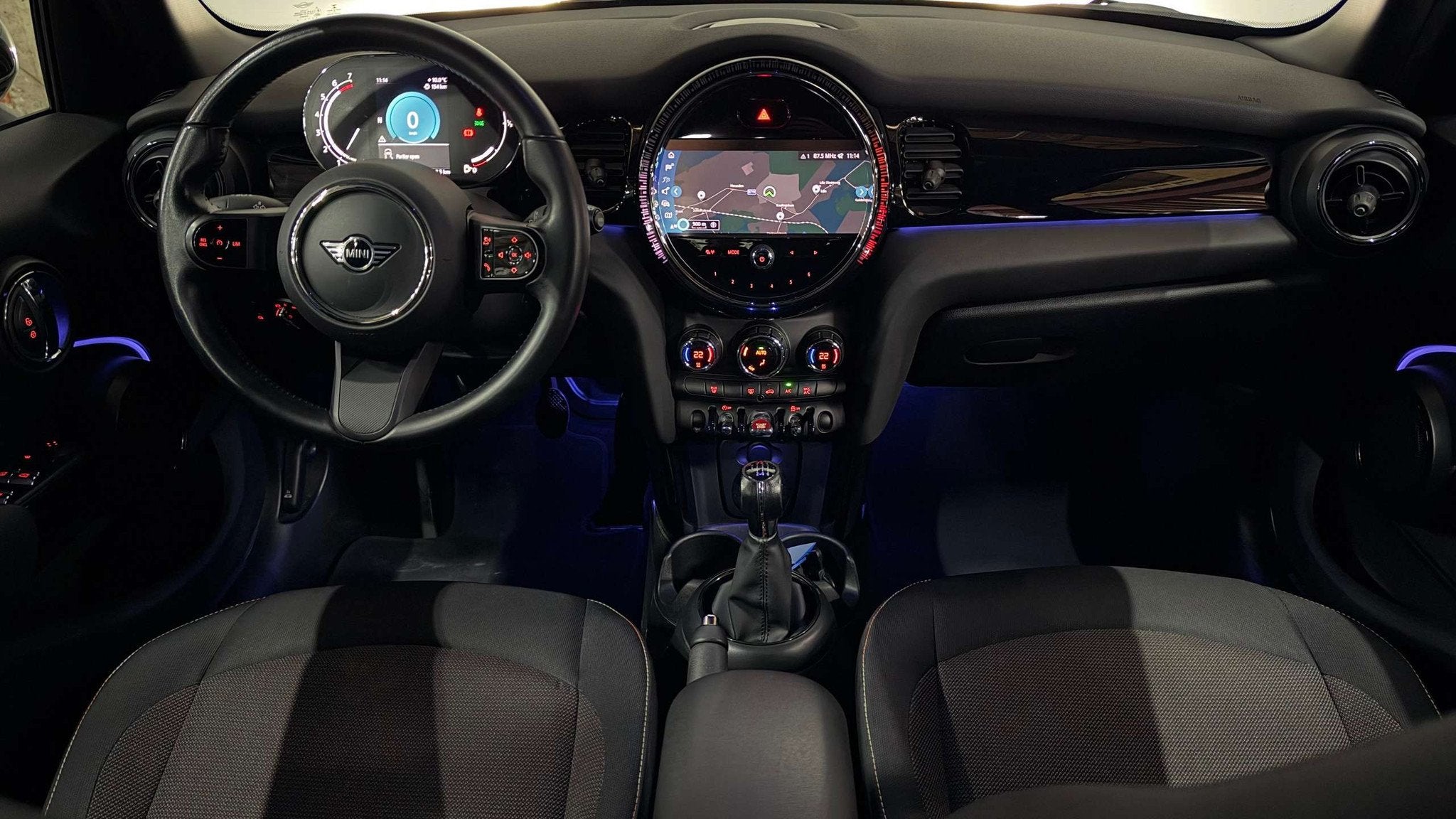 Mini Cooper |One|92.000km|2022|1.5Benzine|Garantie, Auto's, Stof, Gebruikt, Xenon verlichting, Zwart