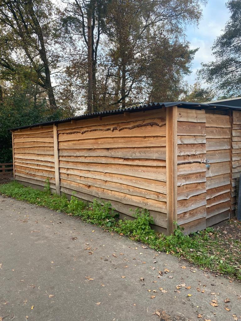 Schorsplanken Lariks, Doe-het-zelf en Bouw, Hout en Planken, Ophalen, Minder dan 25 mm, Nieuw, Plank