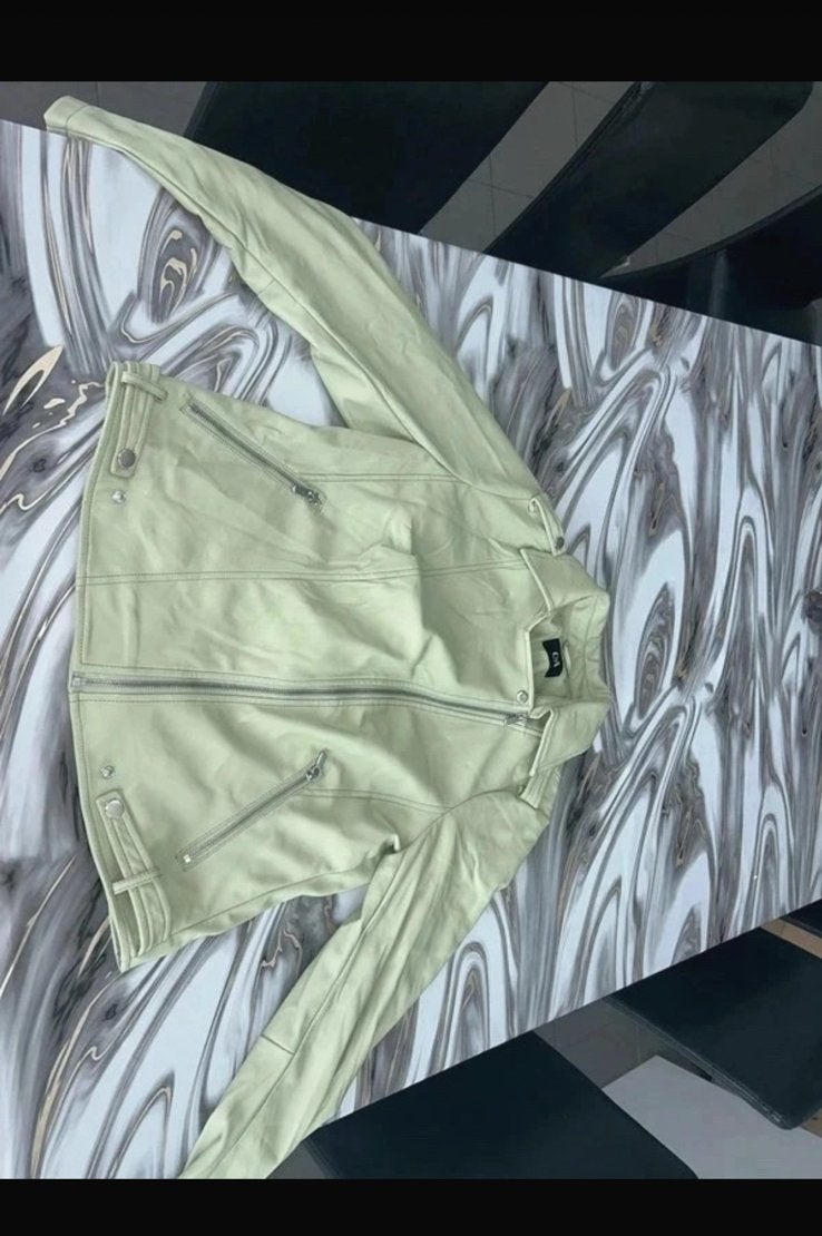 Veste en cuir verte C&A, Vêtements | Femmes, Taille 38/40 (M), Comme neuf, Vert, Manteau