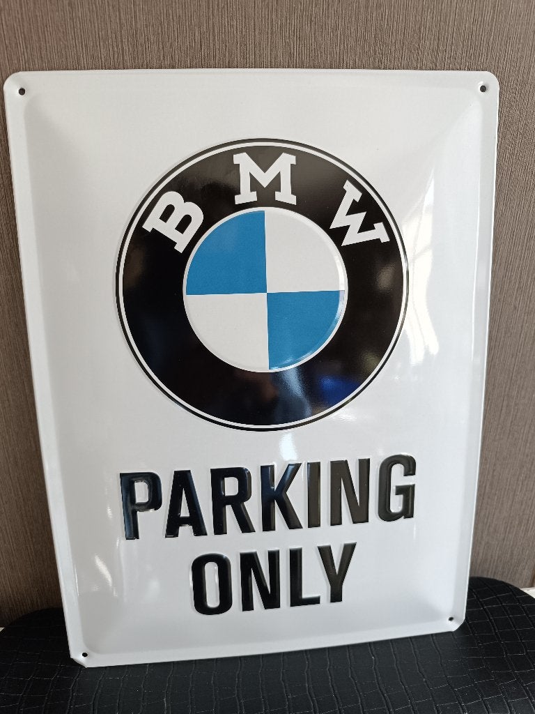 Nieuw origineel BMW PARKING ONLY bord, Ophalen of Verzenden, Nieuw, Reclamebord