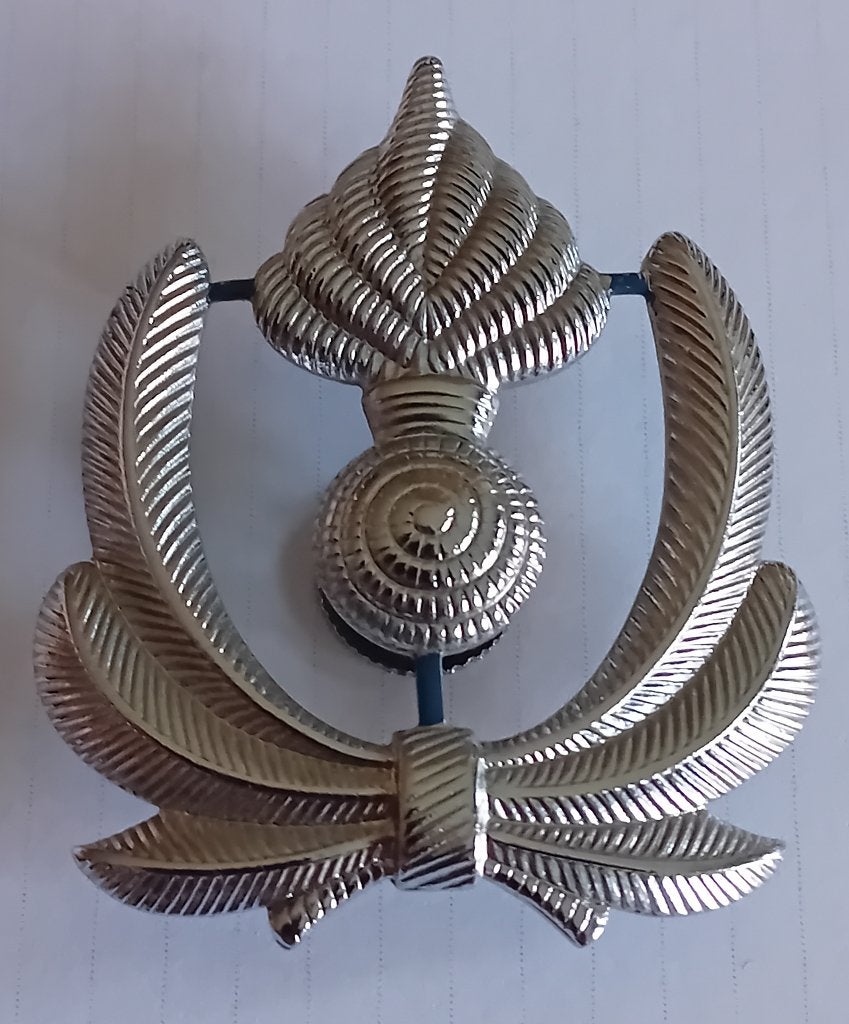 Rijkswacht metalen kepie kenteken 2, Verzamelen, Ophalen of Verzenden, Rijkswacht, Embleem of Badge