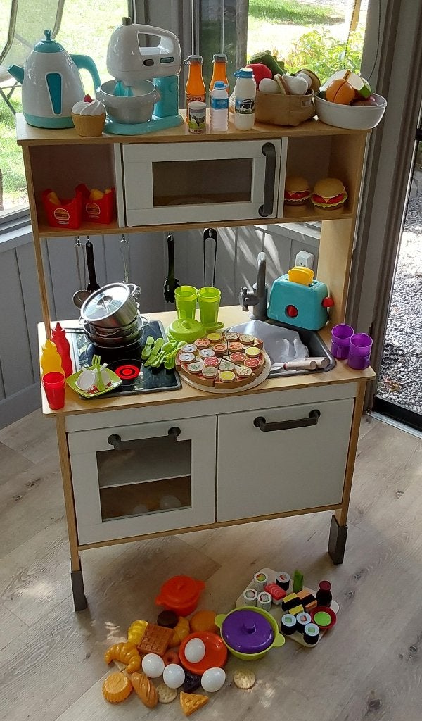 Cuisine ikea enfants avec nombreux accessoires, Enlèvement, Utilisé, Bois, Jouer à la cuisine
