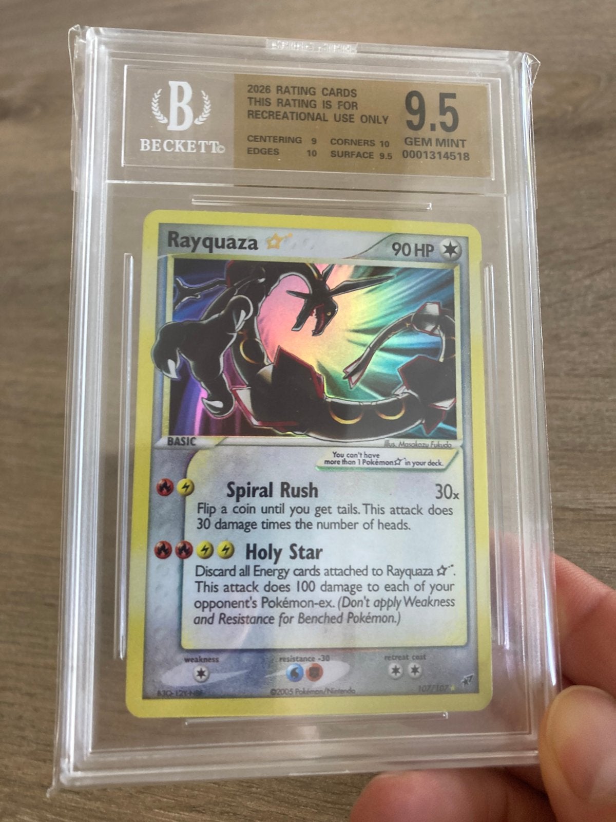 Rayquaza Gold Star Proxy, Enlèvement