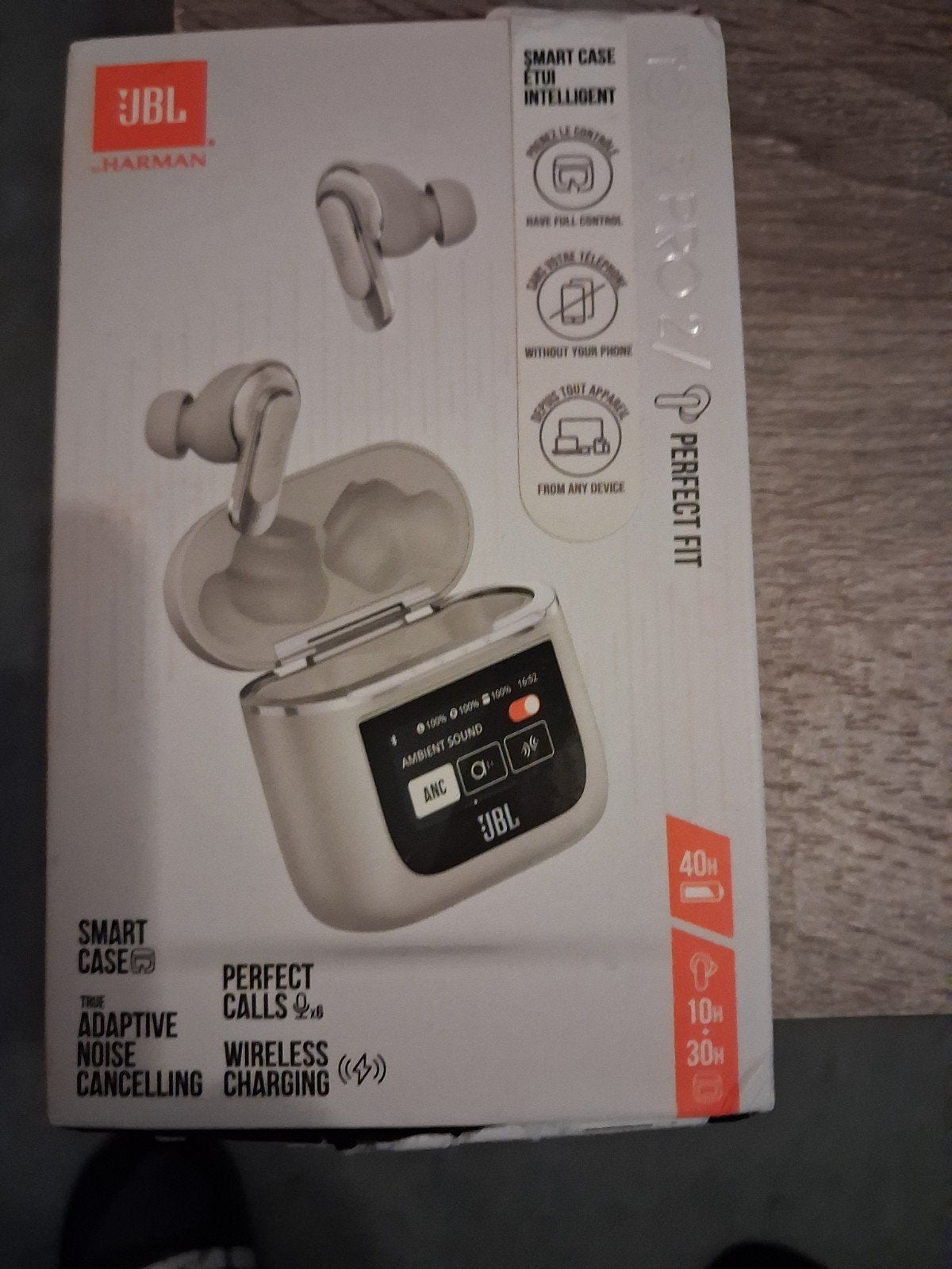 JBL Tour Pro 2, Ophalen, Gebruikt, In gehoorgang (in-ear), Grijs