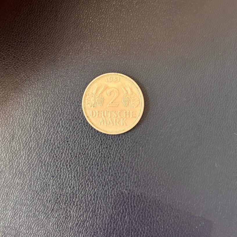2 deutsche Mark G 1951, Ophalen of Verzenden