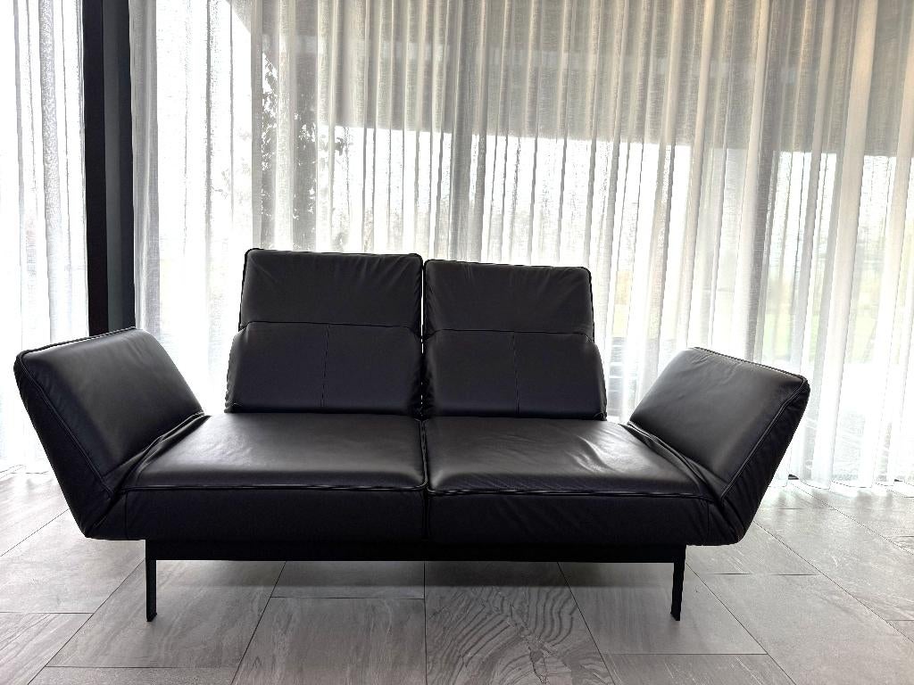 Rolf Benz 386 MERA lederen zitbank, Huis en Inrichting, Design, 150 tot 200 cm, Tweepersoons, Ophalen of Verzenden