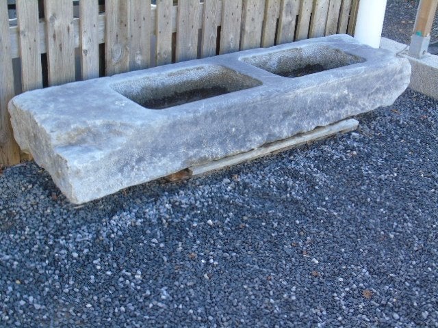 Terug, via blauwe stenen plantenbak, zie foto's!!, Ophalen, Steen, Gebruikt, 100 cm of meer