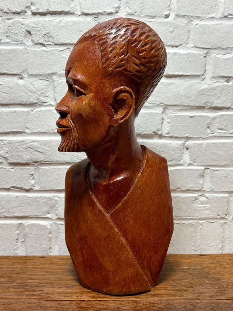 Vintage Afrikaans houten buste, Enlèvement ou Envoi, Utilisé, Humain