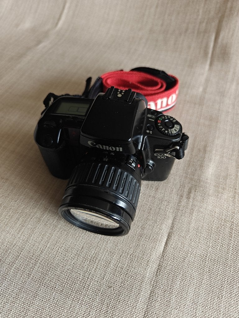 Canon EOS100 + 35-105 lens, Ophalen of Verzenden, Gebruikt, Spiegelreflex, Canon