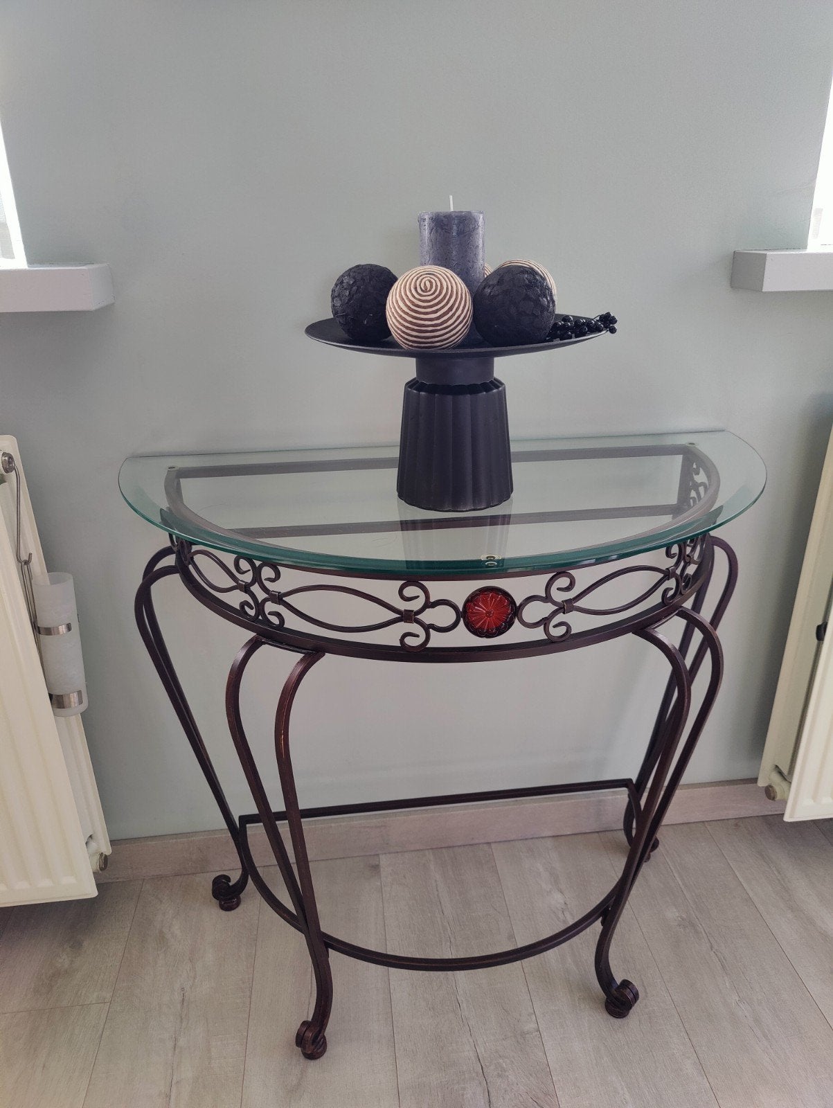 Glazen bijzet tafel, Ophalen