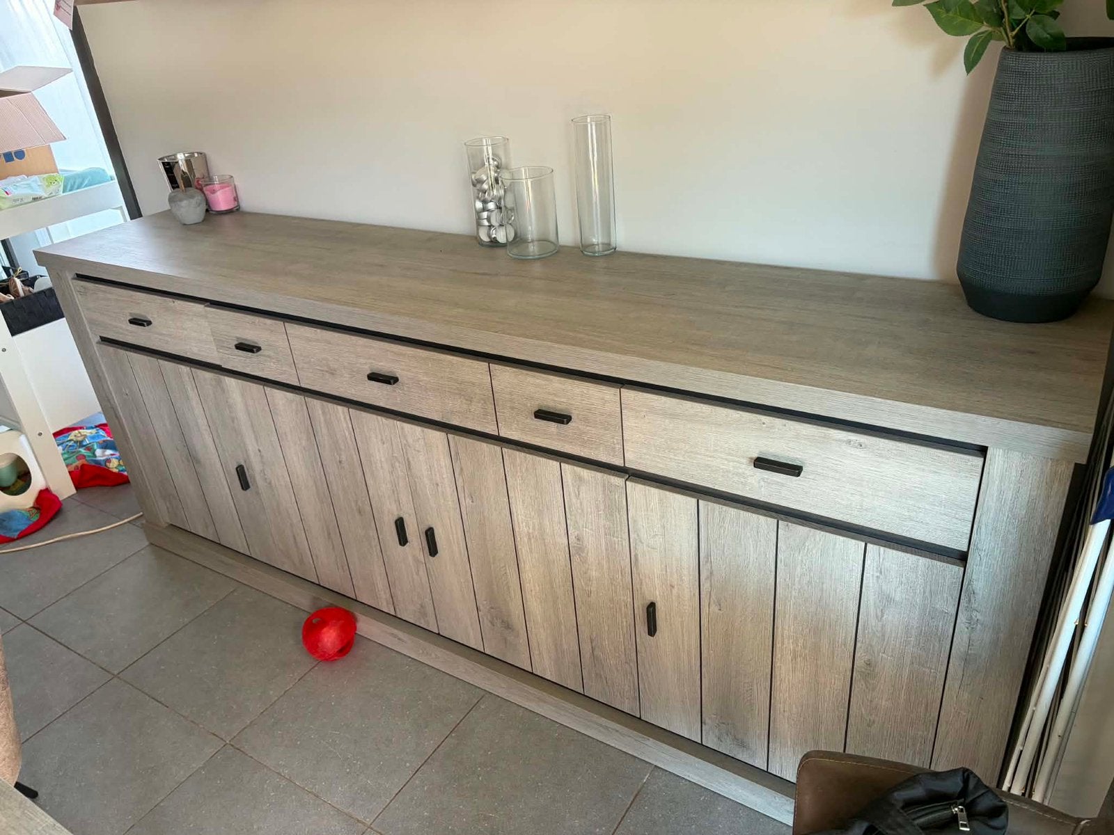 Dressoirkast, Huis en Inrichting, Kasten | Dressoirs, Ophalen, Met lade(s), Zo goed als nieuw, 200 cm of meer